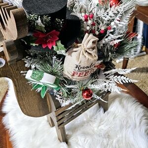 Reindeer Sleigh Christmas Decoration.  Rudolph The Red Nose Reindeer Beautiful